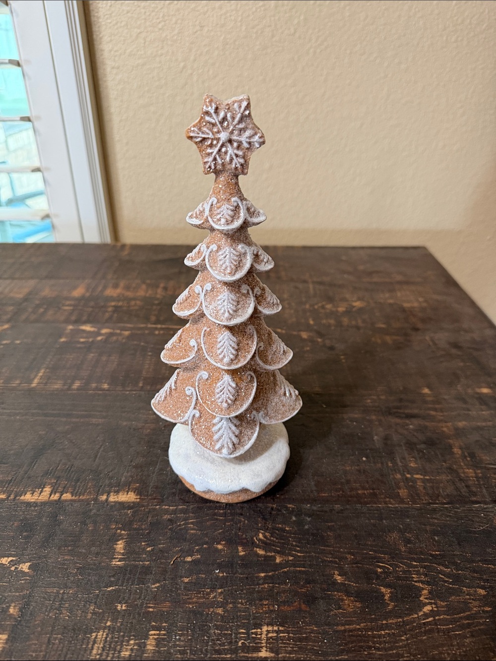 Rustic Gingerbread  Tree Holiday Decor - Brown